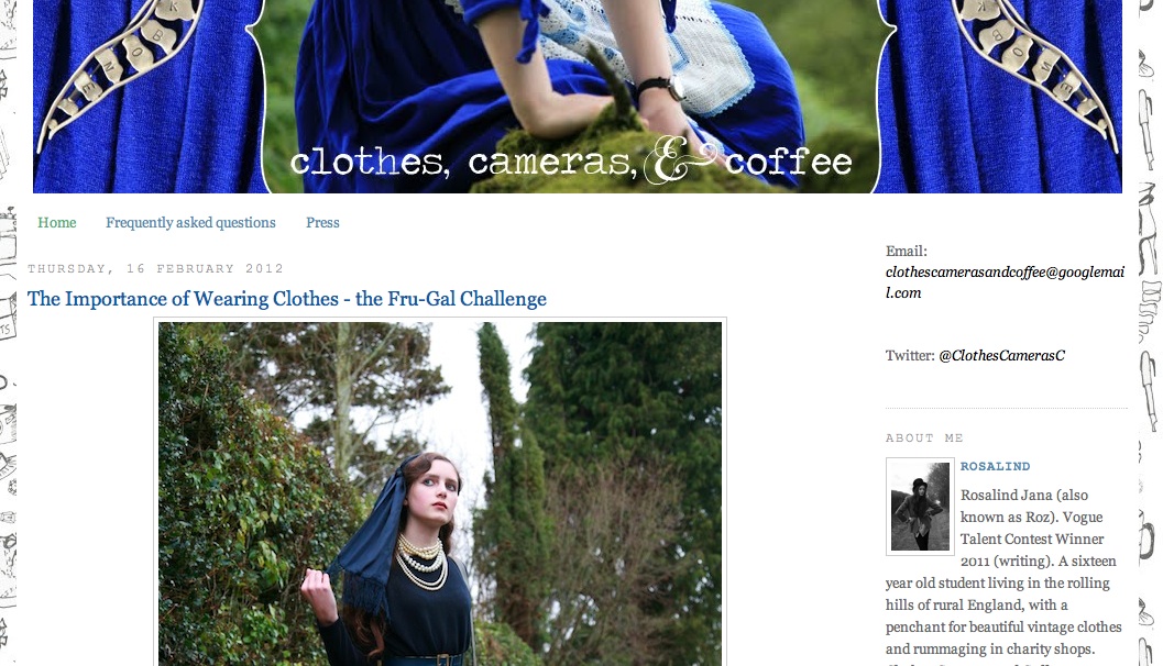 Clothes, Cameras and Coffee blog
